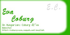 eva coburg business card